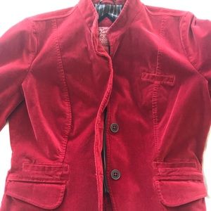 Lucky Brand Red Velvet Blazer